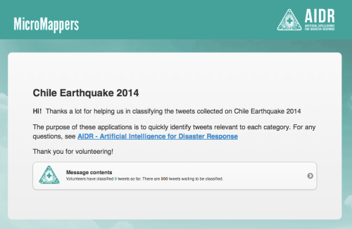 AIDR to MicroMappers