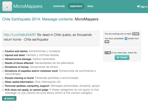 MicroMappers Clicker